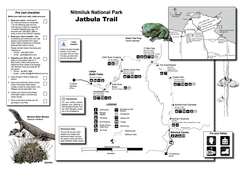 jatbula trail overview map